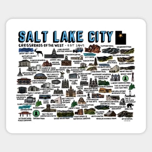 Salt Lake City Map Sticker